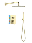 AQ1272BG ОБЕРОН Set 3 в 1 душевой комплект, шлиф. золото