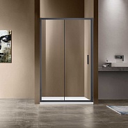 Душевая дверь Vincea Garda (VDS-1G110CLGM) 1100х1900 мм, вороненая сталь, стекло прозрачное