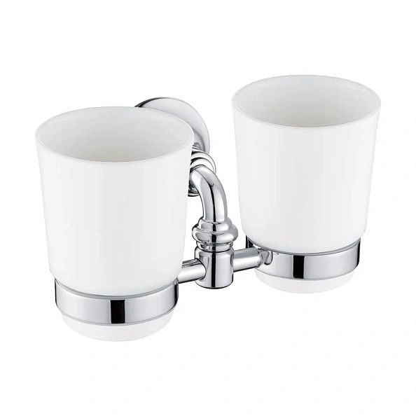Стакан двойной для ванной комнаты Rose RG1222, хром