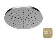 Верхний душ Almar 316 Stalnless Steel, 300х300, High Brass Brushed PVD (E044072.HB316)