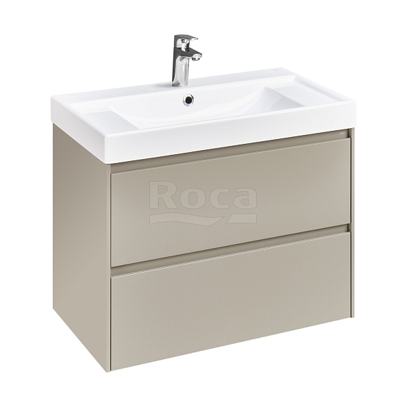 857630510 Roca ONA модуль для раковины 800 мм, 785x450x565 мм, с 2 ящиками, бежево-серый матовый
