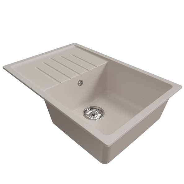 Мойка MIXLINE ML-GM19 с крылом  белая (331) 750*500*200мм NEW (551986)