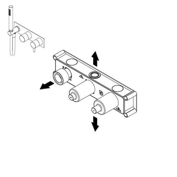 Внутренняя часть Ritmonio назначение-смеситель для ванны и душа, для однорычажного, не окрашен (PM0020L)