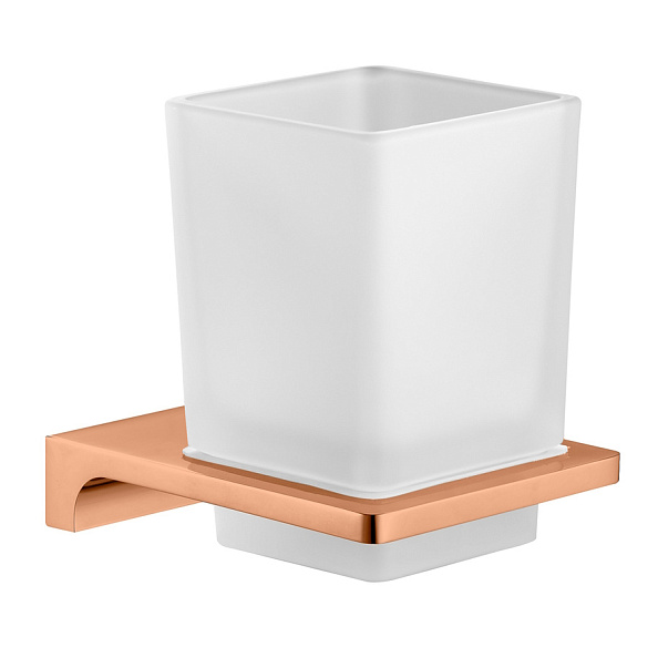 Стакан для ванной комнаты Rav Slezak NIL NLA0201ZRK, розовое золото брашированное