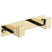 Планка с 2 крючками Grocenberg AC0012GO, золото