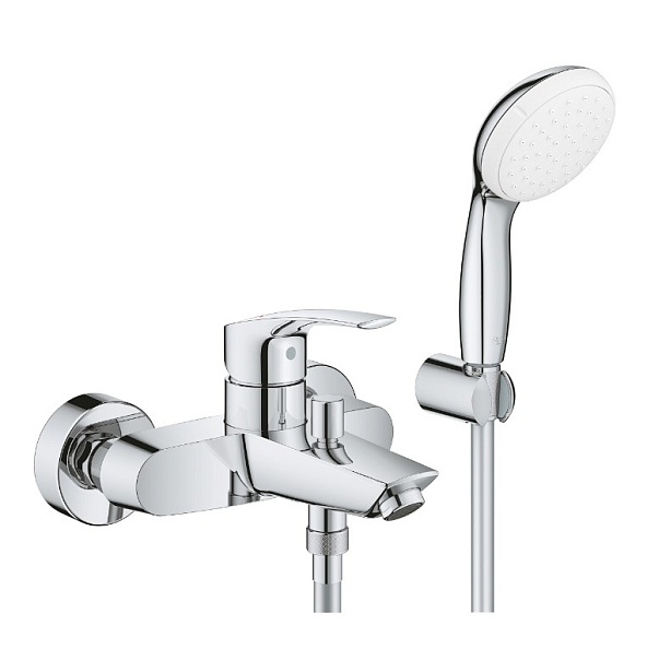 Смеситель для ванны GROHE Eurosmart с душевым гарнитуром, хром (арт. 33302003)