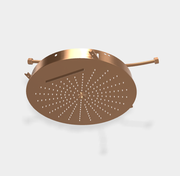 Верхний душ Fima Carlo Frattini Showerhead 400х400, брашированная янтарная бронза (F5911ZS)