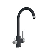 Смеситель для кухни с подключением фильтра Florentina КЛИО 333.13Н.2123.302, антрацит
