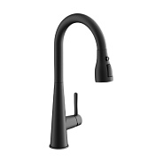 Смеситель для кухни BELZ, выдвижной излив, нержавеющая сталь, черный (B74816-7)