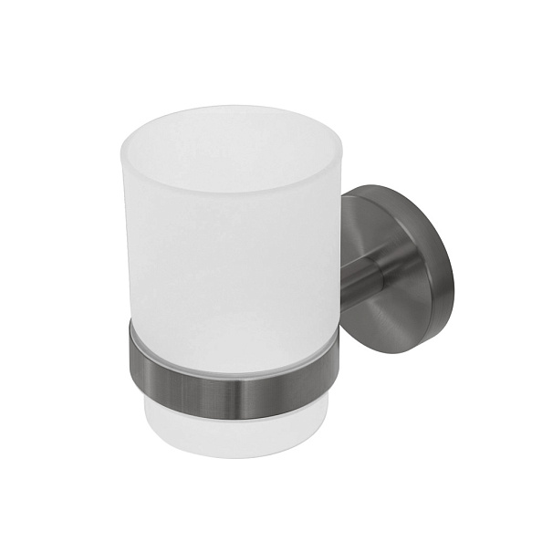 Стакан для зубных щёток подвесной Cezares Relax, оружейная сталь (RELAX-TUMS-GM)