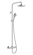 Душевая система HANSGROHE Vernis Blend Showerpipe Green 230 1jet с термостатом, хром (26318000)