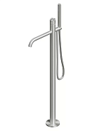 Смеситель для ванны и душа Quadro design Stereo, сталь брашированная (16 62/1 AS)