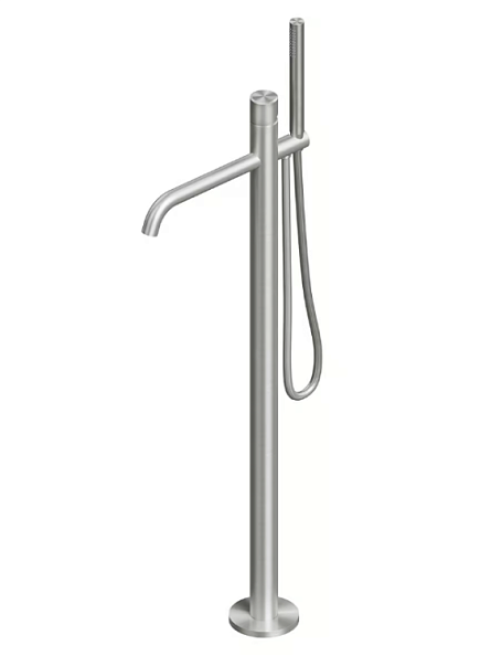 Смеситель для ванны и душа Quadro design Stereo, сталь брашированная (16 62/1 AS)