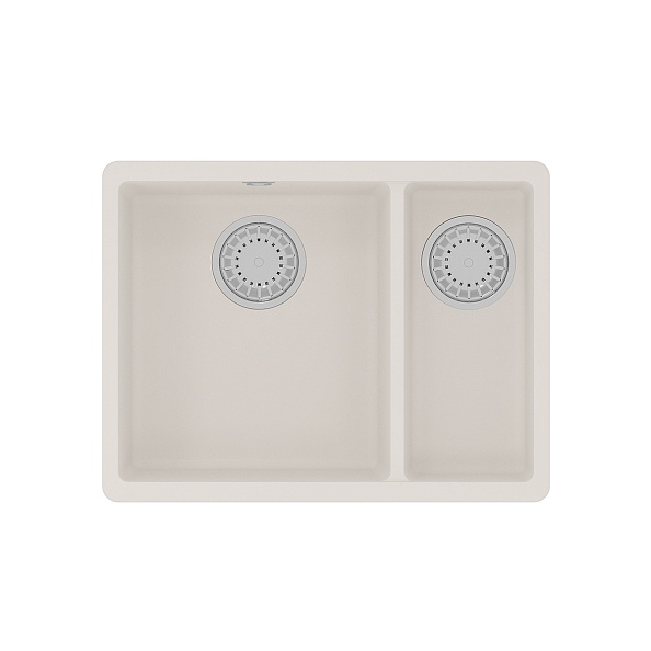 Кухонная мойка Lemark SINARA 550.2-U подстольного монтажа с доп.чашей из кварцгранита цвет: Жасмин  (9910082)
