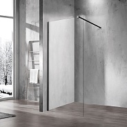 Душевая перегородка Vincea Walk-In (VSW-1H100CLB) 1000х2000 мм, черный матовый, стекло прозрачное