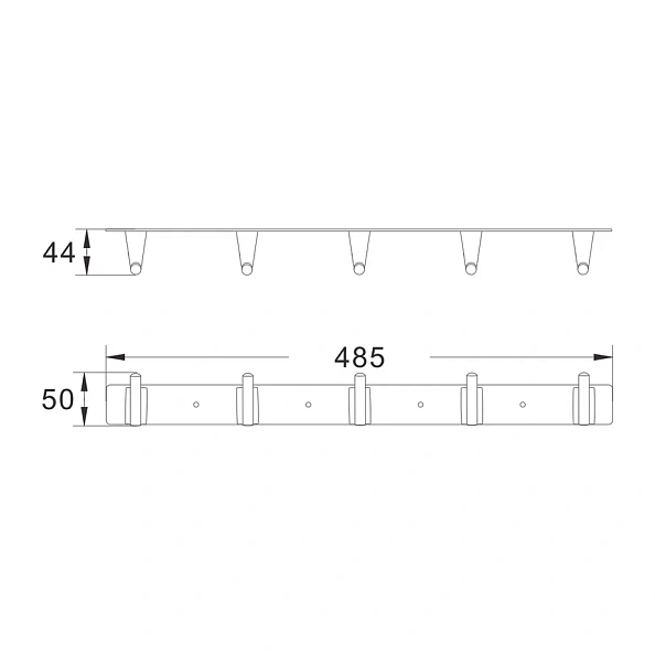 Планка с 5 крючками Shevanik SG5751C, белый