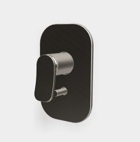 Смеситель для душа Fima Carlo Frattini Flo', с переключателем, брашированный никель (F3809X2SN)