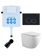SET BW AQUATEK ЕВРОПА (смывной бачок AQUATEK INS-0000019+кнопка KDI-0000020+унитаз ЕВРОПА AQ1902-00 с тонким сиденьем soft-close)
