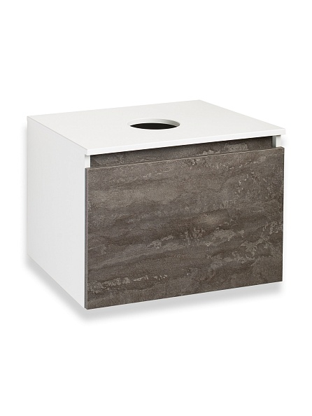 Тумба под раковину Runo железный камень Бари 60 (00-00001378)