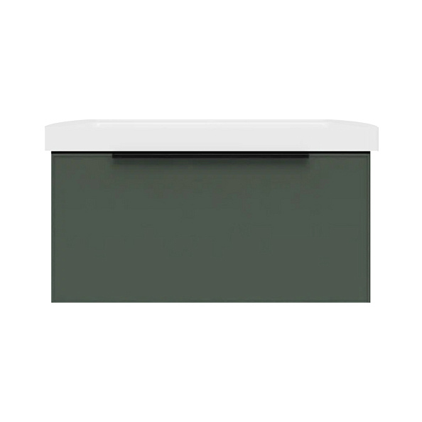 Тумба под раковину подвесная La Fenice SIMPLA FNC-01-SIM-G-80, серо-зелёная
