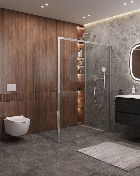 Душевой уголок Cezares Molveno 160x100x195 мм, прямоугольный, хром (MOLVENO-AH-11-160/100-C-Cr-IV)