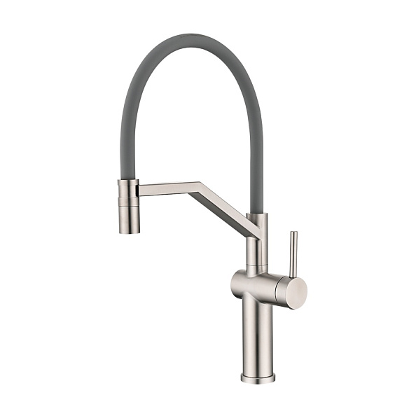 Смеситель Raglo R20.41.05 для кухни съёмный гибкий излив  с магнитным фиксатором, сатин