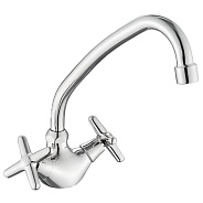 Смеситель Splenka S80.41 для кухни вентильный С-образный поворотный излив, хром