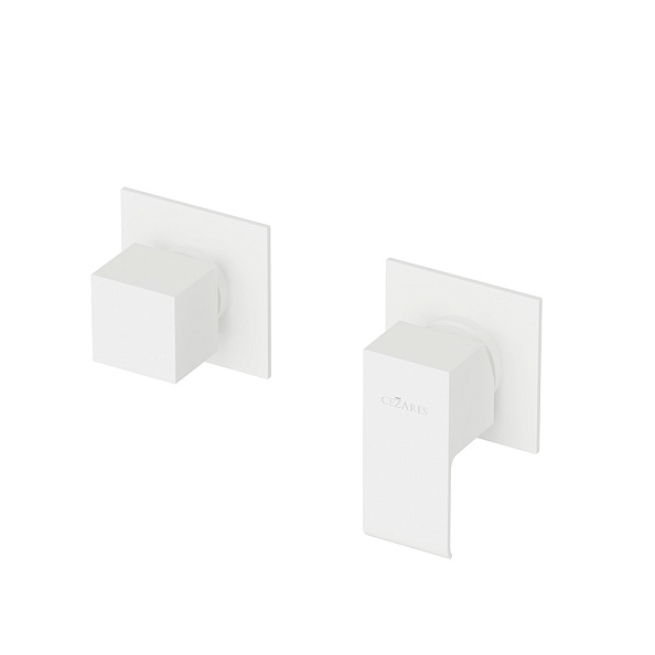 Встраиваемый смеситель для душа Cezares Porta, белый матовый (PORTA-VDIM3-M-BIO)