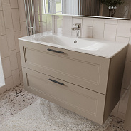 Тумба с раковиной подвесная (100см) Terminus Classik CLA101002200501O, капучино