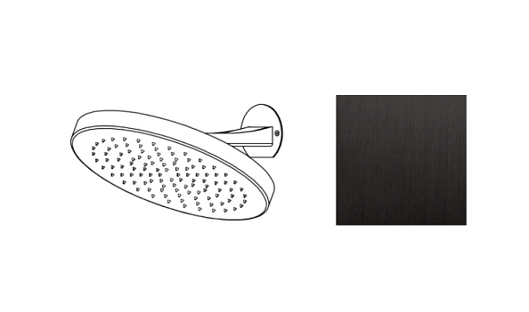 Верхний душ Ritmonio 325х325, черная нержавеющая сталь (Black Stainless Steel) (75D001IBX)