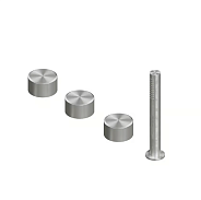 Смеситель для ванны и душа Quadro design Stereo, сталь шлифованная (16 99 AS)