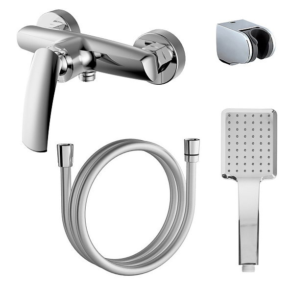 Смеситель для душа Azario REULEAUX с ручным душем, керамический картридж, хром (AZ-VWF338296C)