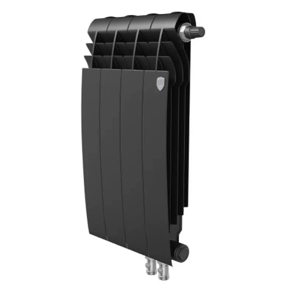 Биметаллический радиатор Royal Thermo Biliner 350 Noir Sable VR 4 секции, с нижним подключением