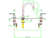 Смеситель для раковины Nicolazzi Mac Kinley 05, Brushed Brass (2208TC OS 29)