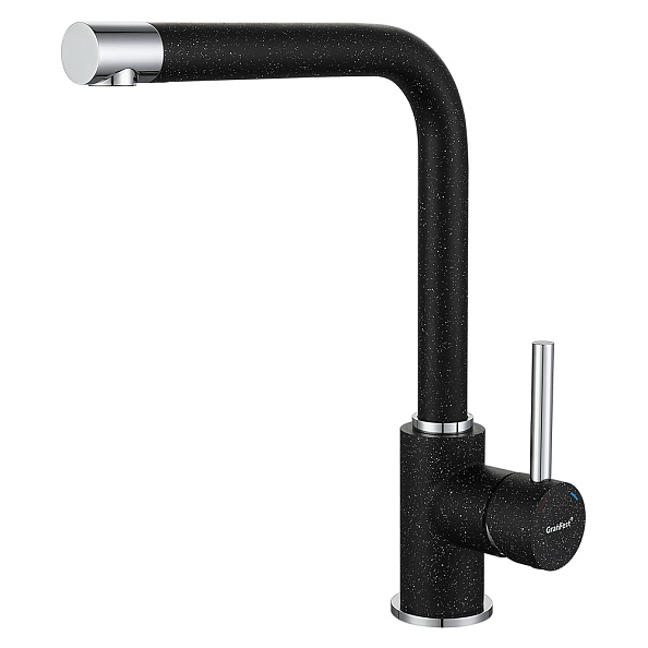 Смеситель для кухни GranFest 3651, черный