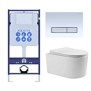 SET AQUATEK МИЯ 4в1 (рама AQUATEK Standard INS-0000012+ кркпеж KKI-0000002+клавиша KDI-0000022+унитаз МИЯ AQ2004-00 с тонким сиденьем soft-close