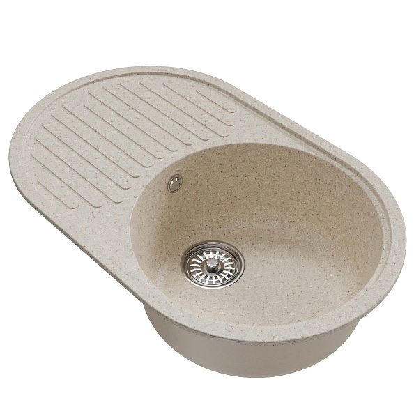 Мойка MIXLINE ML-GM16 овальная с крылом  бежевая (328) 730*460*180мм NEW (551929)