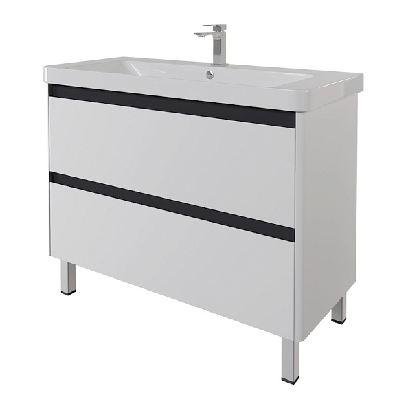 Тумба под раковину подвесная/напольная Dreja Luxury Plus 105 см, белый