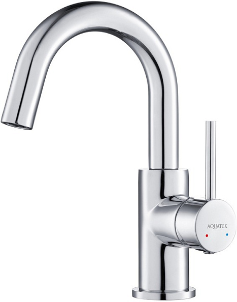 Смеситель для раковины AQUATEK ЕВРОПА, без донного клапана, хром AQ1307CR