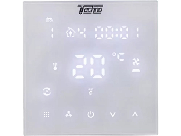 Комнатный термостат Techno КТ-24 на 24V, (сенсорное управление), белый