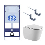 Set AQUATEK ВЕГА-KKI2 (рама AQUATEK Standard INS-0000012+звукоизоляционная прокладка+крепеж KKI-0000002+унитаз ВЕГА AQ1905-00+тонкое сиденье с механиз