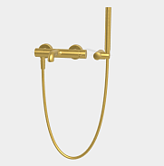 Смеситель для ванны и душа Fima Carlo Frattini Spillo Up, брашированное золото (F3034NOS)