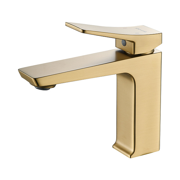 Смеситель для раковины Shevanik S4401G, золотой сатин