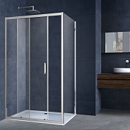 Душевой уголок Vincea Alpha (VSR-3AL9011CL) 1100х900 мм, хром, стекло прозрачное
