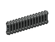 Стальной трубчатый радиатор Rifar Tubog 2018 B1, 14 секций титан, боковое подключение