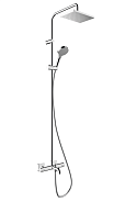 Душевая система HANSGROHE Vernis Shape Showerpipe Green 230 1jet с термостатом для ванны, хром (26284000)