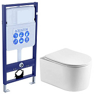 SET AQUATEK МИЯ Т (рама AQUATEK Standard INS-0000012(без клавиши и крепежа)+унитаз МИЯ AQ2004T-00 с тонким сиденьем soft-close