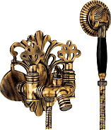 102202001EX OTTOMAN смеситель для ванны с душевым комплектом антик лак