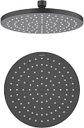 AQ2086MB круглый верхний душ 220*12 мм, матовый черный