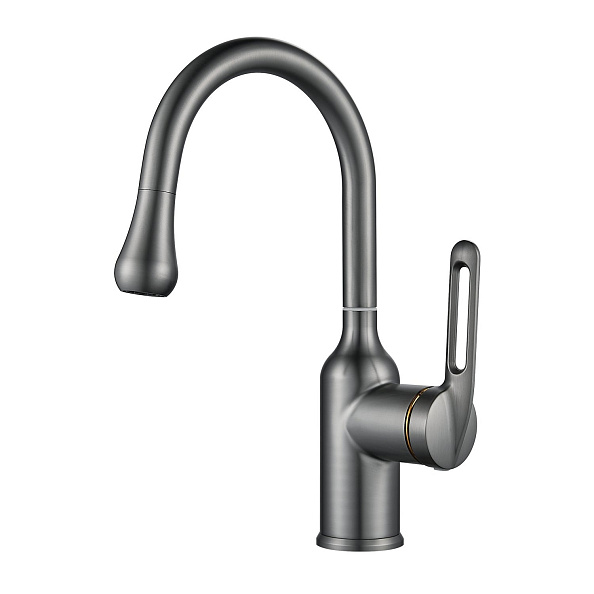 Смеситель для раковины Raffine F101T, оружейная сталь